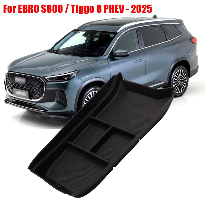 For Chery Ebro S800 Tiggo 8 Phev Center Console Under Storage Box Tpe Tray Car Interior Organizer Stowing Tidying