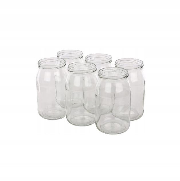 Gläser zum Einlegen von Gurken, 6 Stück, 900 ml, 6 Haken