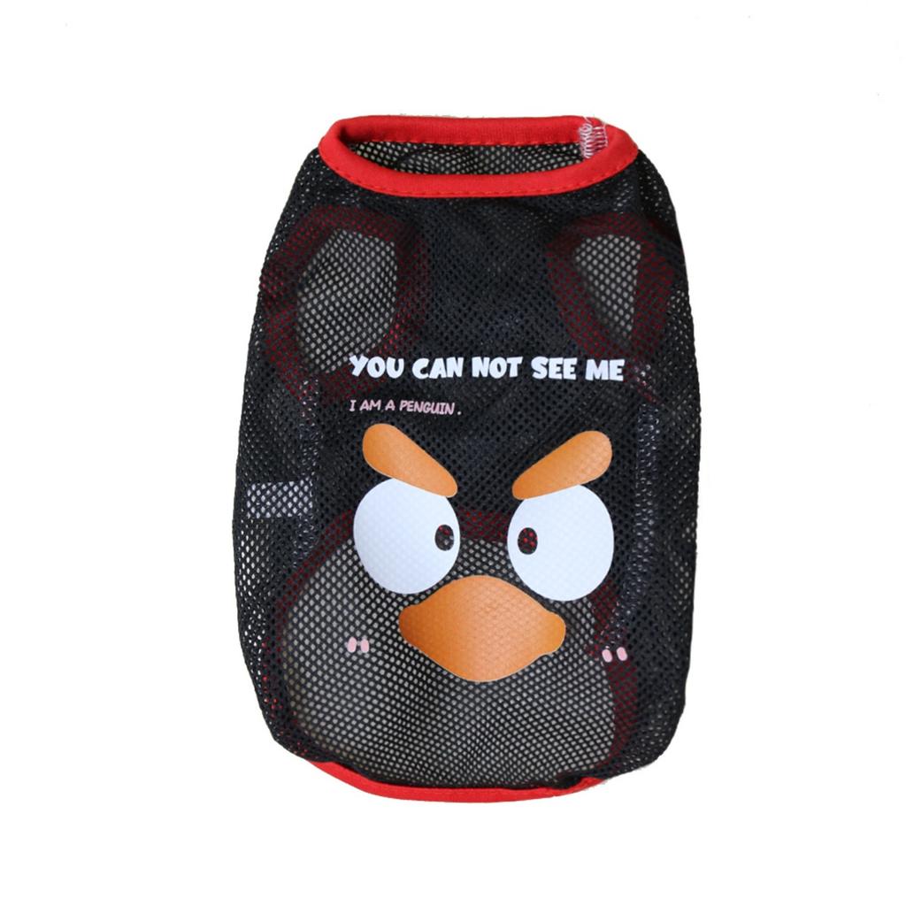 Dog Clothes Spring And Summer Cool Mesh Vest Cartoon Printed Vest