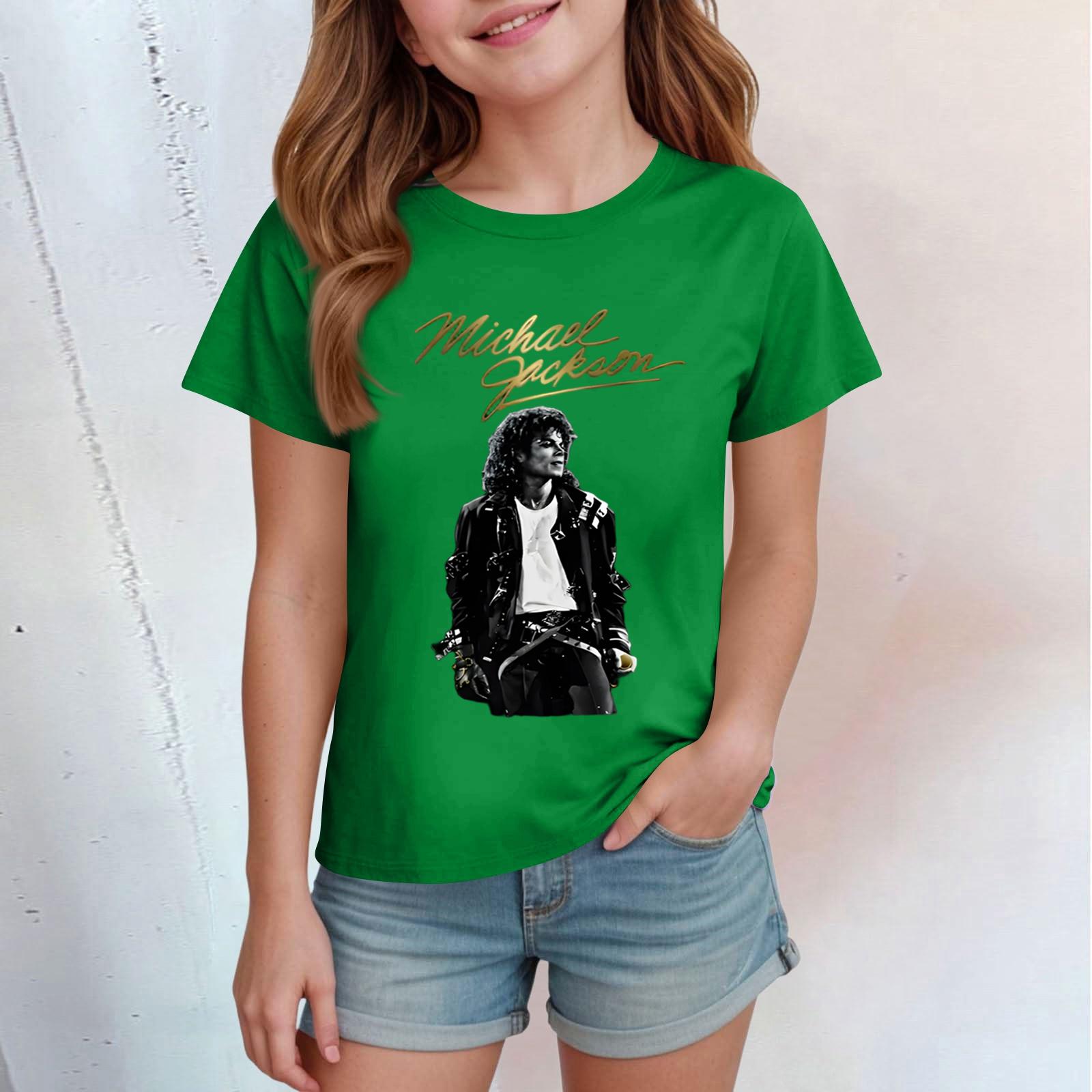 

Kids Print Round Neck Short Sleeve Casual T-shirt 140 зелёный