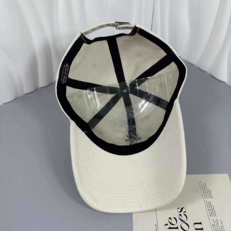 Korean Floral Embroidery Duckbill Cap - Women's Large Head Versatile Breathable Sunshade Hat