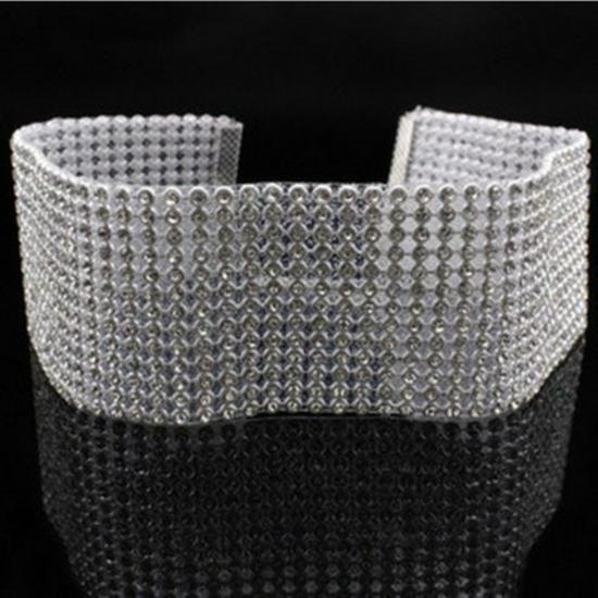 Elegant Women's European American Rhinestone Wedding Choker Necklace
