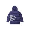 New Era Oversized Logo Print Quilted Loose Fit Zipper Down Jacket Unisex Outerwear Purple 12877421