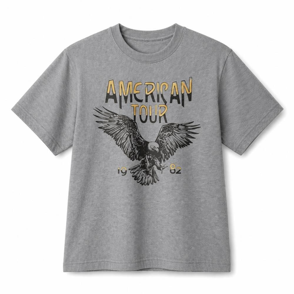 American Tour 1982 Eagle Vintage Music Fan Retro Graphic Cotton T‑Shirt Unisex XL
