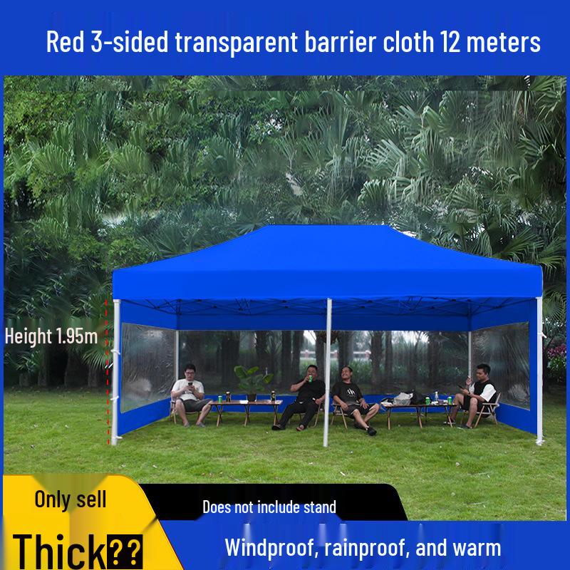 Transparent Tent Side Panel: Windproof & Waterproof Outdoor Canopy Enclosure with Thick Fabric and Durable Edging