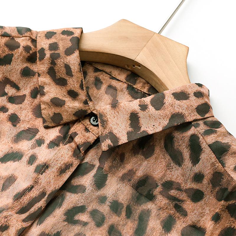 Women's Slimming Leopard Print Top - Autumn/Winter Casual Luxury