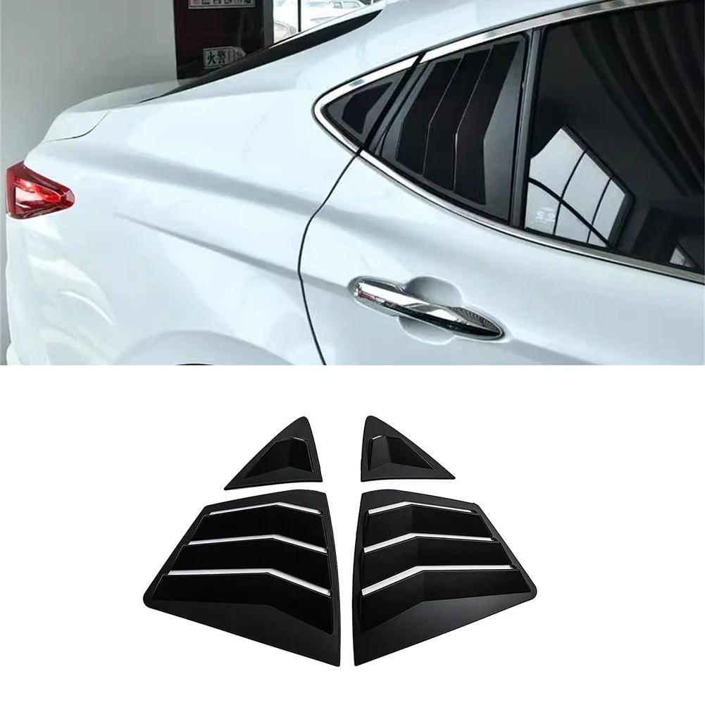 4pcs Matte Black Car Rear Window Vent Louver Covers Trim Sticker Vent For Toyota For Camry 2025+ LE XLE SE Exterior Accessories