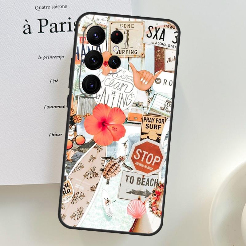 Beach Vibes Case For Samsung Galaxy S26 Ultra S25 S23 S22 S21 S24 Ultra S10 S20 Plus S25 FE Phone Cover