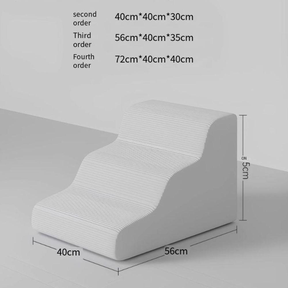 2/3/4 Ladder Dogs Pets Stripe Puppys Stairs Beside Sofa Bed Ramp for Dog Protecting Pets Joint Slope Stairs for Elderly Dog Gift