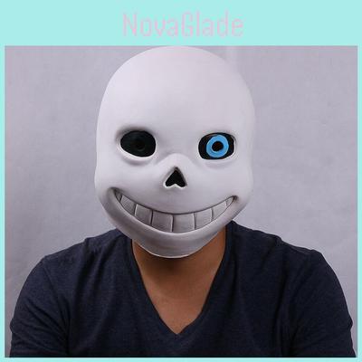 Halloween Undertale Game Mask Sans Mask Fancy Ball Latex Helmet Cosplay Blue