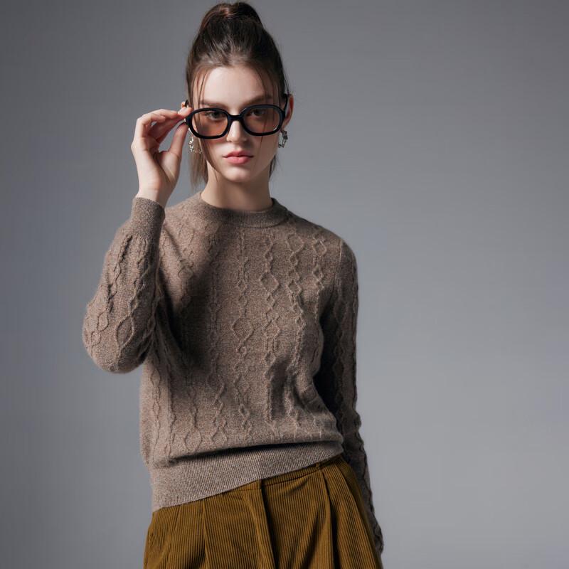 Paro Women's 100% Cashmere Cable Knit Sweater