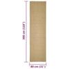 VidaXL Tapis Sisal naturel 80x300 cm 136308