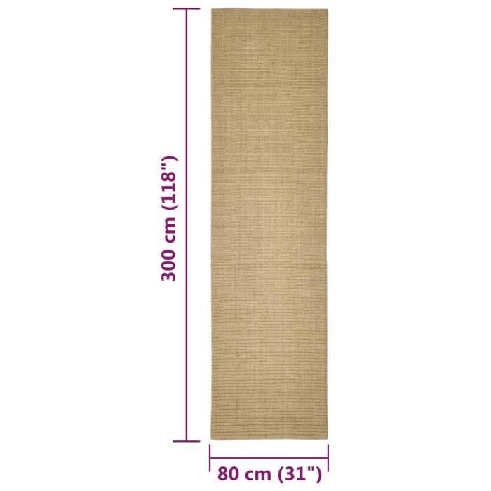 VidaXL Tapis Sisal naturel 80x300 cm 136308