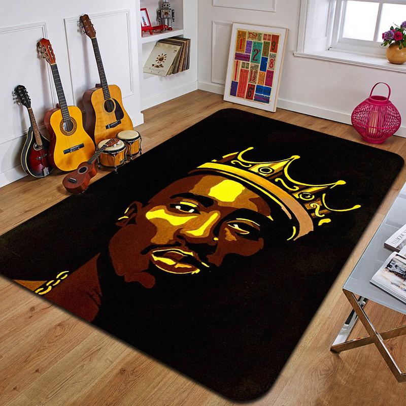 Kober s potiskem T-Tupac módní podložka na jógu dekorativní koberec do ložnice dekorativní podlahová rohožka do obývacího pokoje koupelny narozeninový dárek