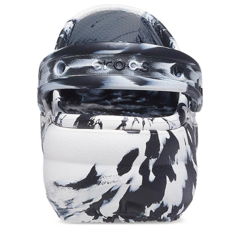 Crocs Classic Clog EVA Platform Marbled Clog 'Black White' Women's