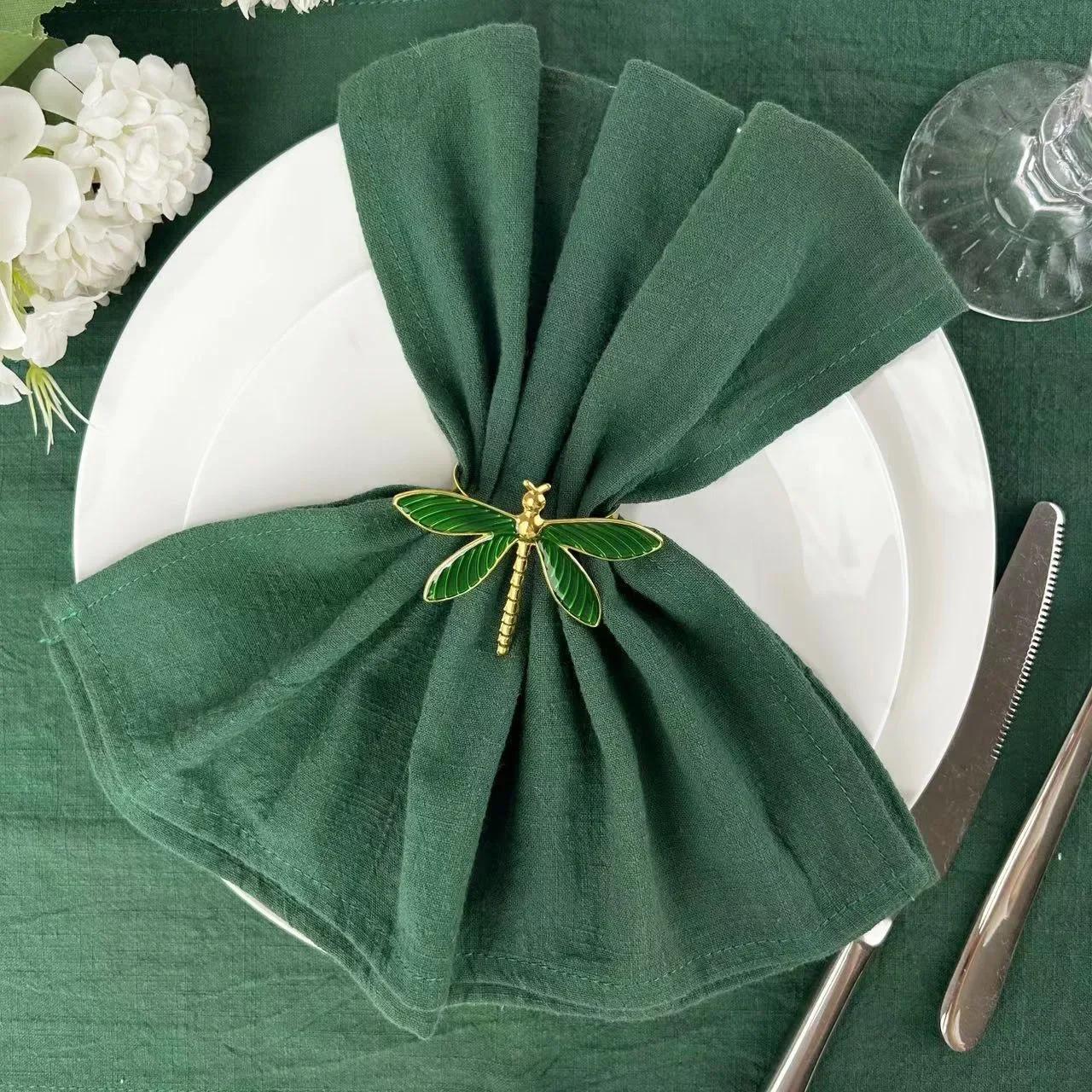 

50 шт. Салфетки 100% хлопок Обеденные салфетки 30x45 см Шалфейно-зеленые Рустикальные Салфетки Для Свадебной Вечеринки Детского праздника Декор Стола