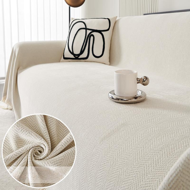 Herringbone Chenille Four Seasons Universal Sofa Towel Cover Cloth High-Grade Sofa Cushion Full Covered Universal Cover Blanket