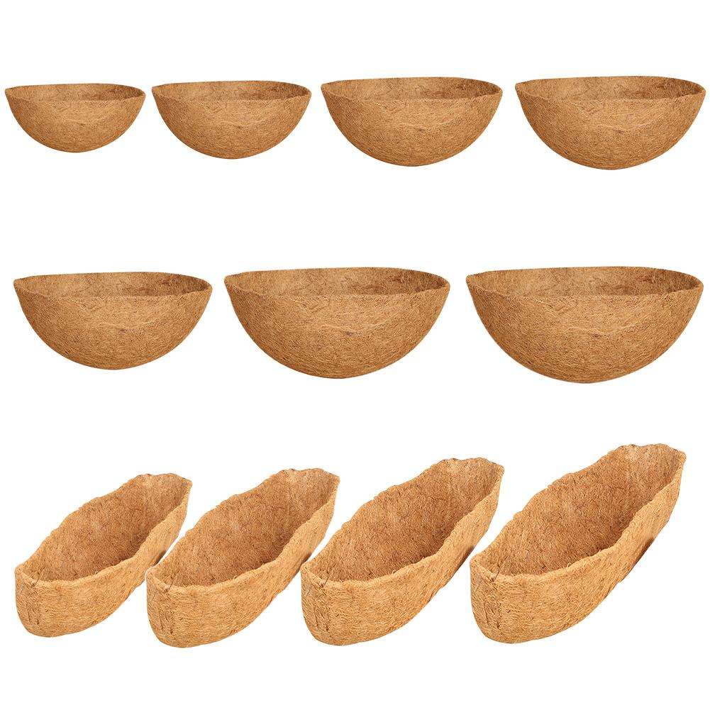 Hanging Basket Liner Coconut Fiber Replacement Flower Basket Cushion For Balcony Garden Garden Plant Flower Pot Basket Liner