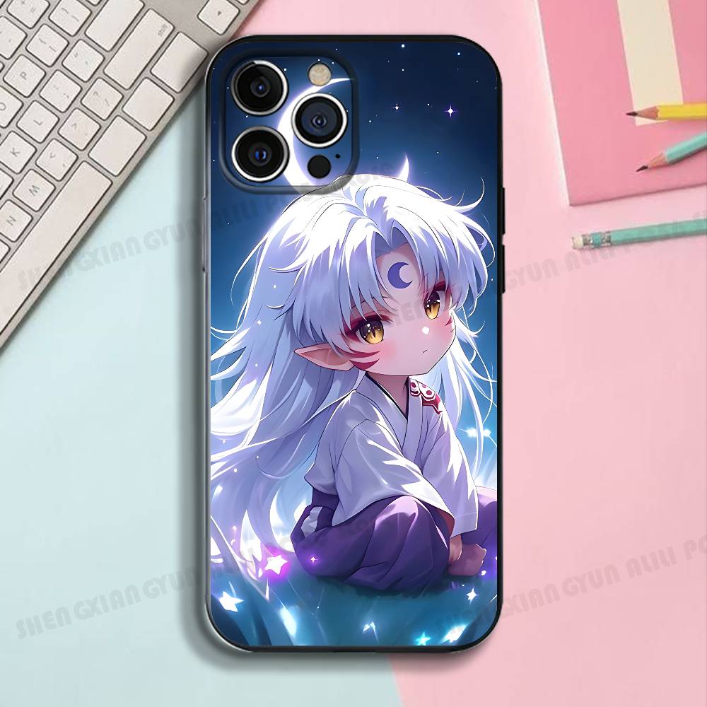 Kawaii S-Sesshomaru Silicone Soft Phone Case For IPhone17 16 15 14 13 12 11 Pro Max Plus X XR SE Cover