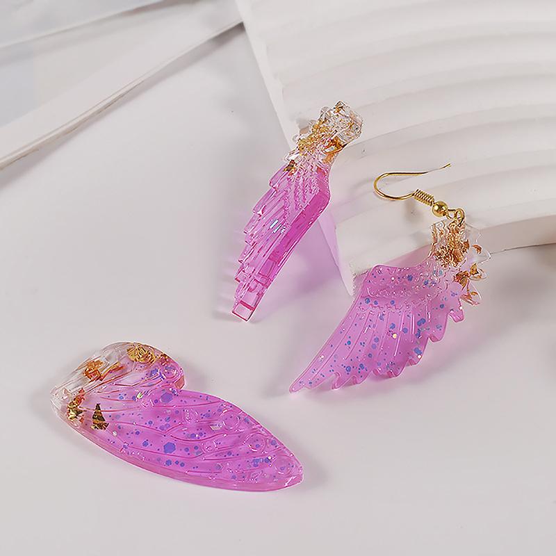 Diy Butterfly Wing Earrings Pendant Silicone Molds With Hole Jewelry Keychain Necklace Charms Ornament Epoxy Resin Casting Mould