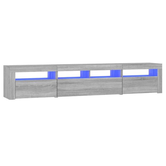 VidaXL Meuble TV avec Lumières LED Centre de Divertissement Rangement Meuble Média Meuble de Salon Salle de Séjour Maison 3152736