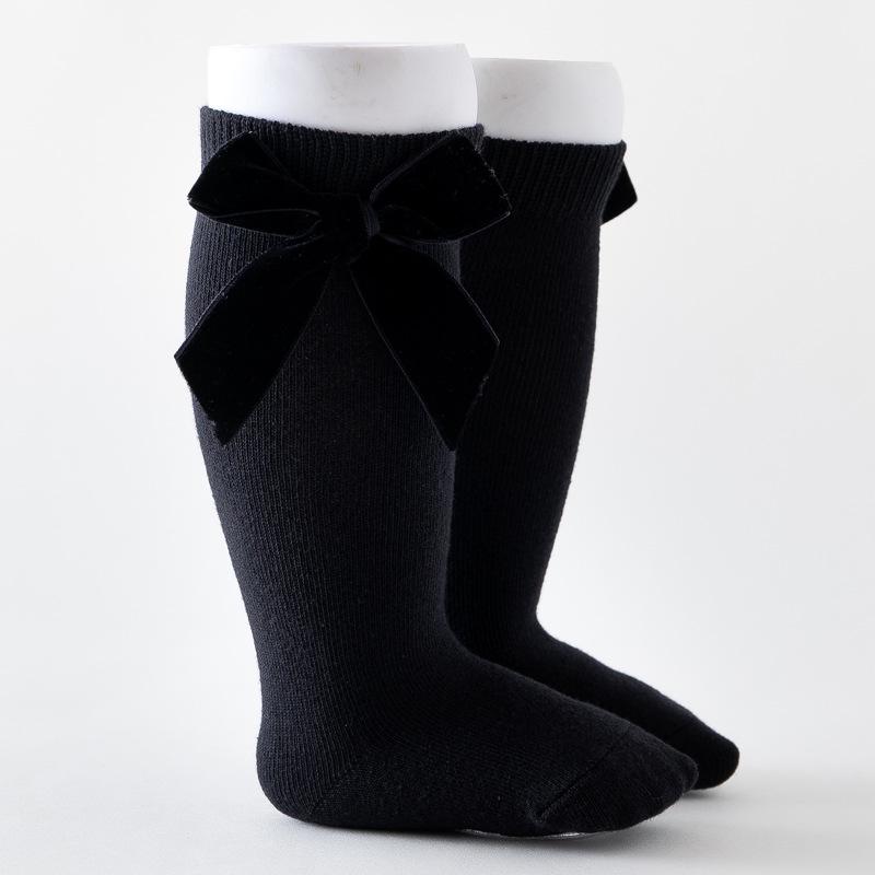 Samtschleife Wadenhohe Baby Prinzessin Party Socken