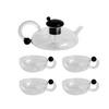 Chinese Fortune Mouse Teapot: Thick Glass Mouse-Tail Pot with Filter and Separator for Brewing Tea