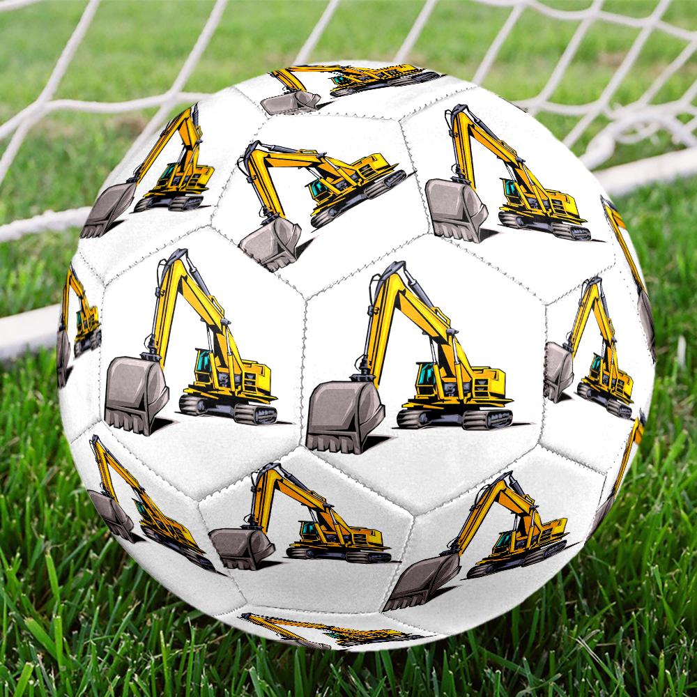 Excavator Theme Size 5 Soccer Ball, Suitable for Both Indoor and Outdoor Matches, a Gift Suitable for Everyone.