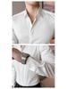 Men's High-End White Satin Long-Sleeve Shirt - Spring & Autumn Fashion
