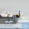 Elegant Resin Swan Sculptures for Home Office Bedroom Living Room Christmas Tabletop Ornament Art