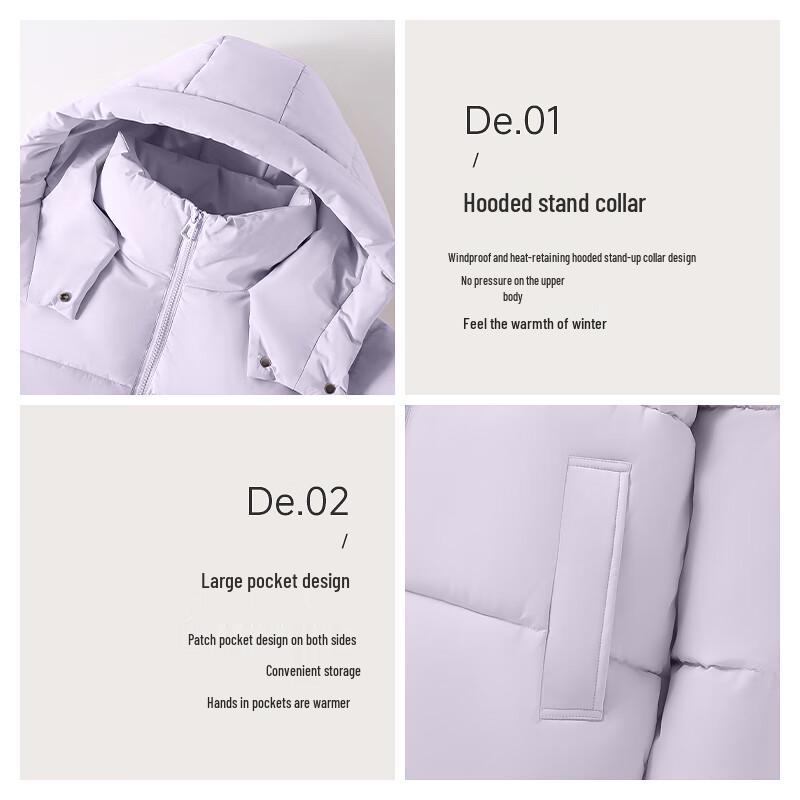 MJ STYLE Women's Hooded Puffer Jacket