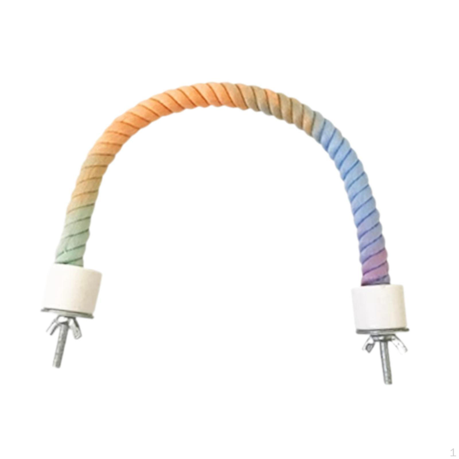 

Птичья веревка насест клетка игрушка гибкая подвесная подставка для попугая хлопок качели для восхождения style A