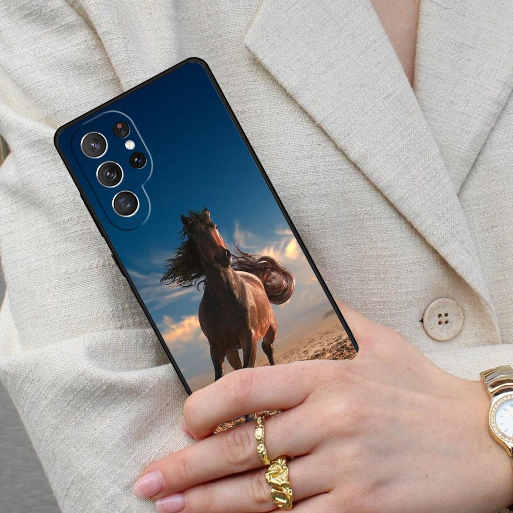 Animal Steed Horse Cell Phone Case for Samsung Galaxy S26 Ultra S25 S24 S23 S22 S21 S20 Note10 Cover