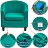 Club Chair Slipcover 2 Piece Stretch Jacquard Tub Chair Cover Round Barrel Chair Covers Non Slip Armchair Covers Living Room