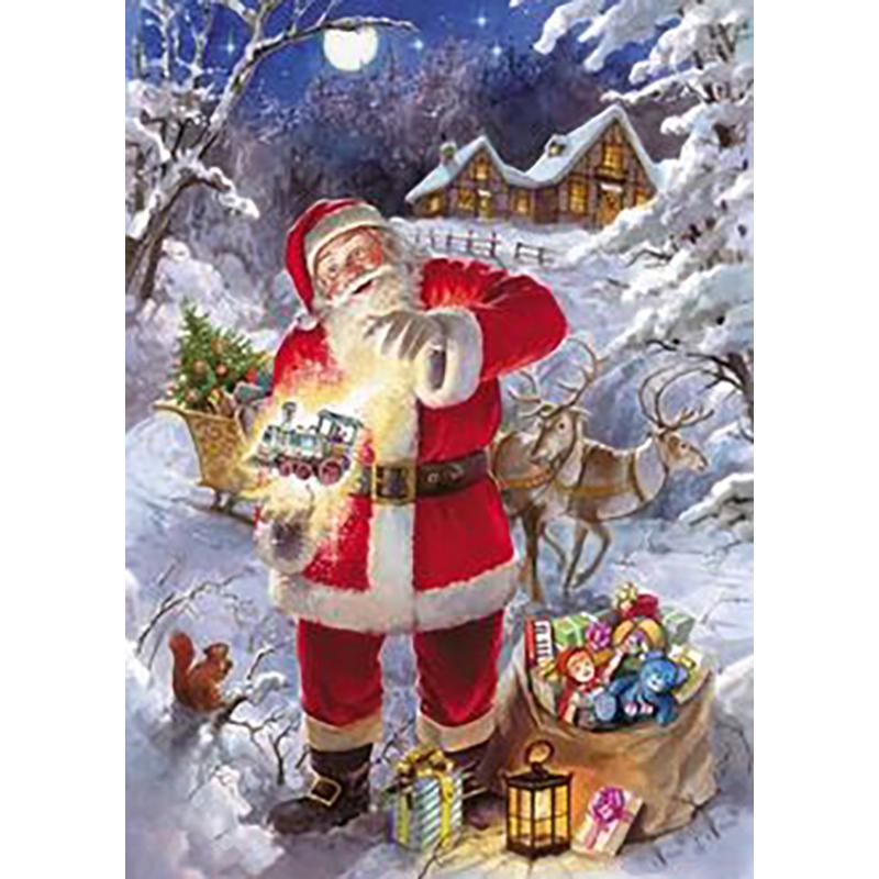 Diy Santa Claus 5D Diamond Painting Full Round Drill Christmas Gift Diamond Embroidery Cartoon Cross Stitch Handmade Wall Art