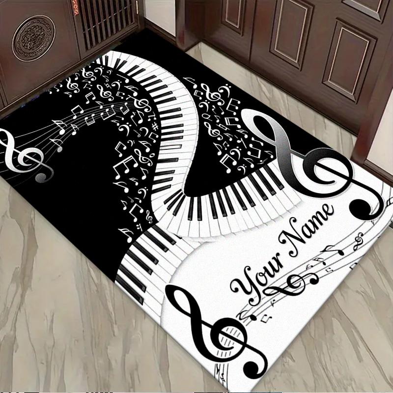 Name Custom Piano Note Carpet Rug for Living Room Bedroom Home Sofa Decoration,Kids Play Non-slip Floor Mat
