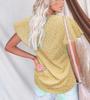 2026 Summer Women's V-neck Floral Pleated Short-Sleeve Shirt