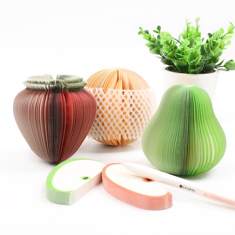 1set Cute Sticky Notes Creative DIY Fruit Memo Pads Wall Stickers Paper Korean Stationery Office Papelaria Supplies
