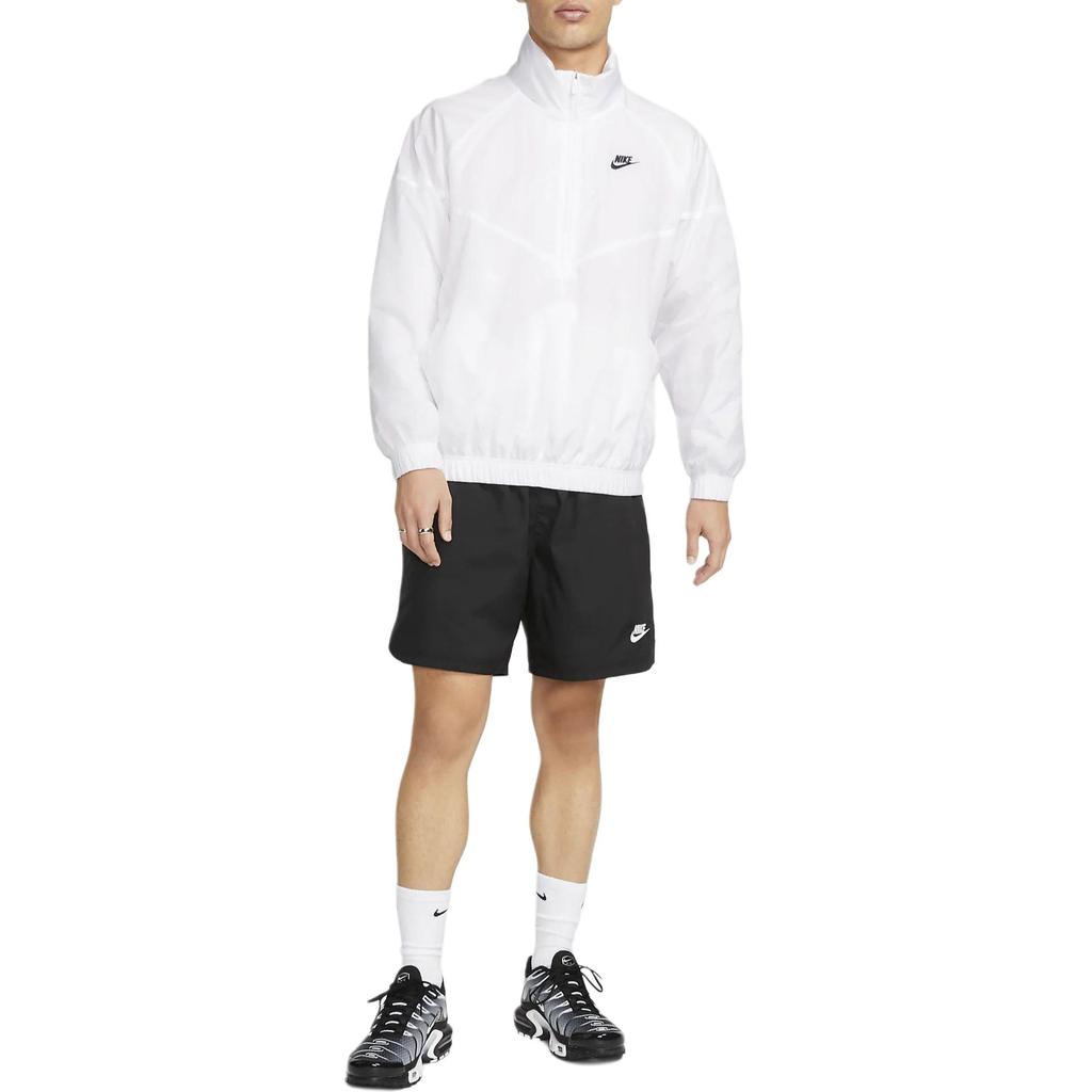 Nike Solid Color Stand Collar Half-Zip Casual Long Sleeve Jacket Men Jackets White DQ4911-100