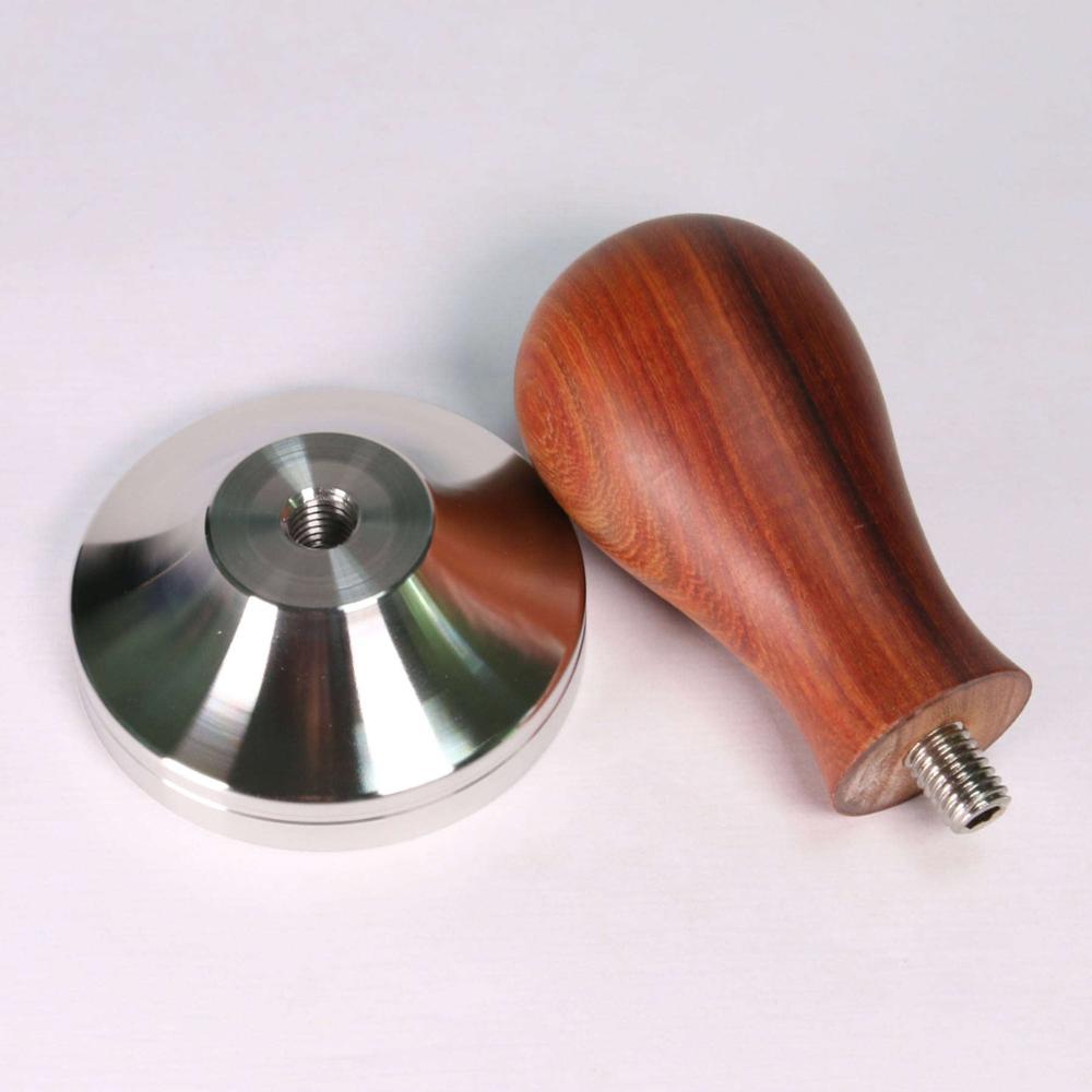 304 Edelstahlbasis Rotes Holzgriff Tamper 41MM 49MM 51MM 53MM 58MM 58.35MM Kaffeepulverhammer Kaffeezubehör