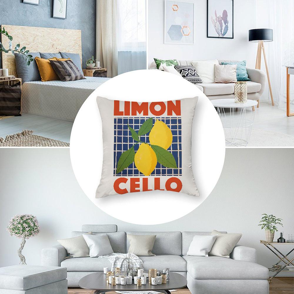 Limoncello Cocktail Pillow Case 3D Print Polyester Fiber 40*40 cm Home Sofa Throw Pillow Cover Decoration Festival Gift