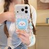 Adorable Bear Blue Raincoat iPhone 17/16 Pro Max/15/14 Case – New Style for Women