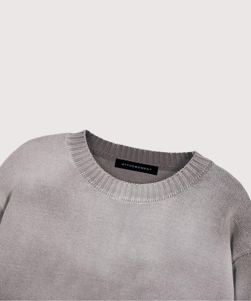 AT THE MOMENT Vintage Brushed Cotton Knit_Gray