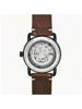 Herren-Automatik-Uhr für Pendler, mit schwarzem rundem Zifferblatt und braunem Lederarmband, perfekt für beide Anlässe. ausgezeichneter Geburtstag oder Feiertag. ME3158