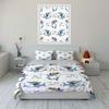 Cartoon Sharks With Headphones And Hats Printed Duvet Cover Set1 Duvet Cover+2 Pillowcasemulti Size Bedroom Bedding Decor