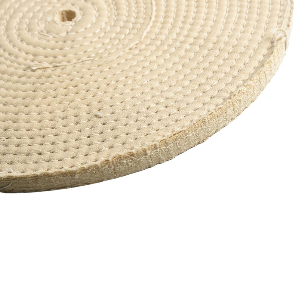 Spiral Buffing Wheel Polishing Pad 10 Inch 250mm 50 Layers Metal Polishing Sewn Stitch Cotton Practical Useful