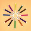 Kids' DIY Doodle Mini Colored Pencils & Watercolor Brush Set - 4/6 Colors