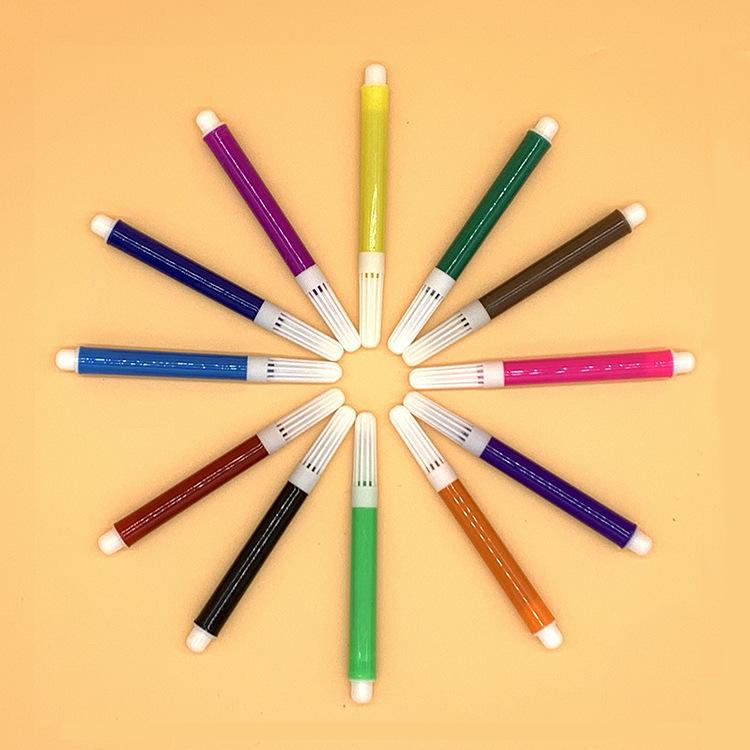 Kids' DIY Doodle Mini Colored Pencils & Watercolor Brush Set - 4/6 Colors