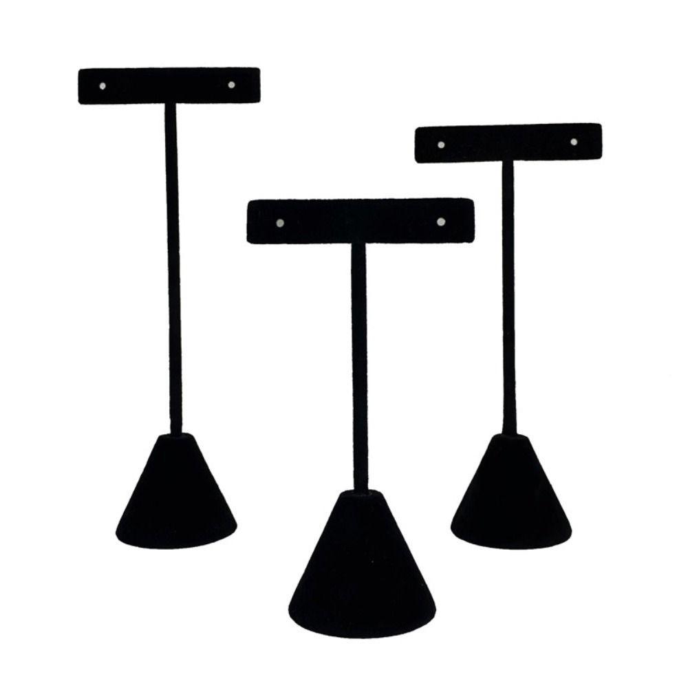 Exquisite Velvet Earrings Display Rack T-Shape Earrings Display Stand Earrings Holder  Decoration