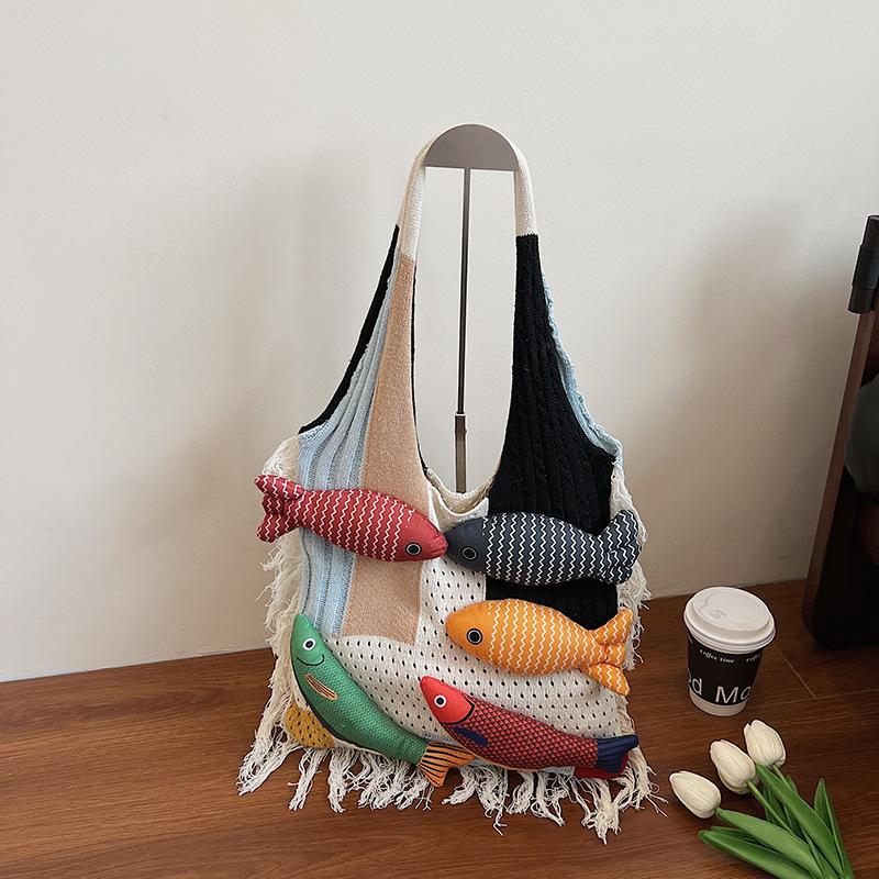 

Вместительная летняя универсальная сумка через плечо для женщин, мультяшная сумка-тоут для поездок на работу